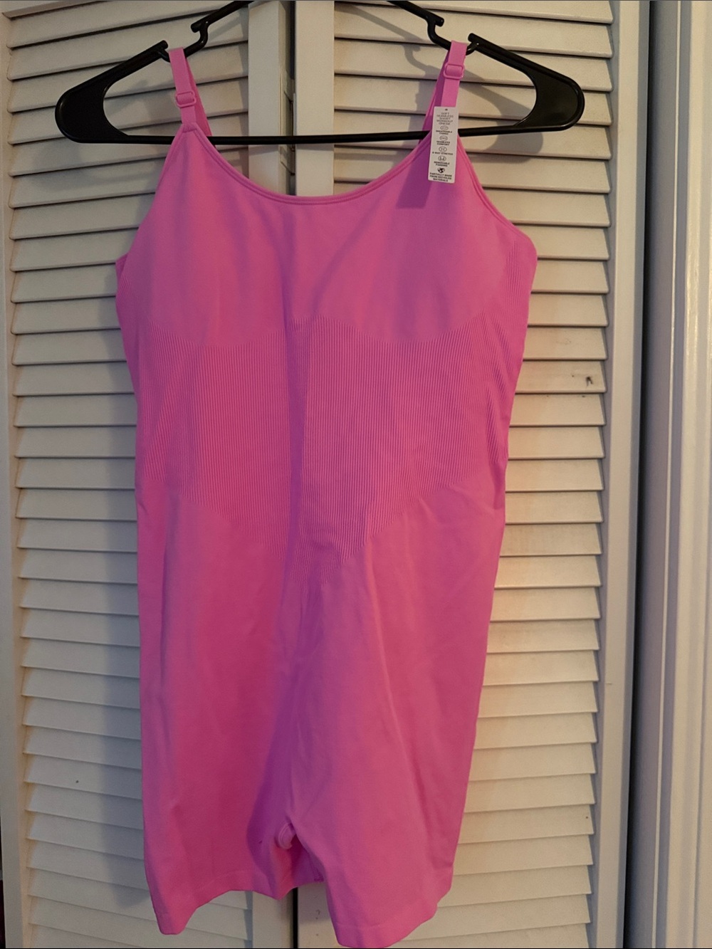 PINK Victoria's Secret Bright Pink Seamless Shapewear Bodysuit